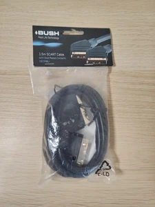 Bush 1.5m SCART Cable Gold Plated Contacts Retro TV VCR DVD Gaming - Picture 1 of 1
