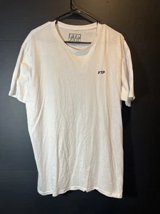 FTP THE POPULATION PRO CLUB SHIRT SIZE XL WHITE LOGO TEE TAG SPELL OUT - Picture 1 of 10