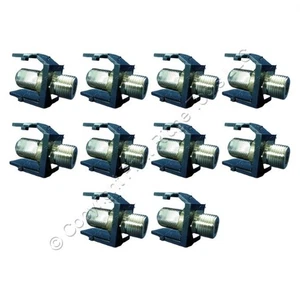 10 Leviton Black Quickport Gold Cable Connector Jacks Coax Binding Post 40831-BE - Picture 1 of 3