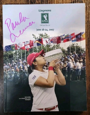 Programa de golf Wegmans LPGA 2007 autografiado por Paula Creamer  Foto 1 de 2