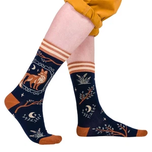 The Fox Unisex M/L Größe 6-13 Crew Socken Fuß Kleidung Wald Neuheit Mode - Bild 1 von 6