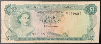 1974 BAHAMAS PAPER MONEY - ONE DOLLAR BANKNOTE! - Image 1 of 2