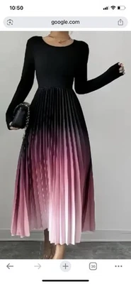 Maxi plisado Ombre para mujer Foto 1 de 4