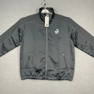 Chaqueta de Pista Adidas X Patrick Mahomes Para Hombre Mediana Gris Oscuro Cremallera Completa Logo PM NFL - Imagen 1 de 12