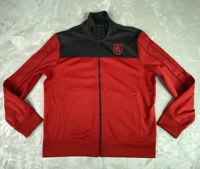 Chaqueta Express Design Studio Hombre Roja Negra Cremallera Completa León Talla XL Manga Larga Foto 1 de 4