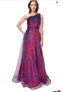 $1,795 VESTIDO RENE RUIZ COLECCIÓN VESTIDO FORMAL VESTIDO ORGANZA HOMBRO TALLA 14 - Imagen 1 de 14