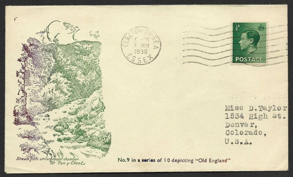 KEVIII sg457 on 1936 sponsored illustrated cover - Pen-y-Ghent - Изображение 1 из 1