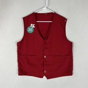 Target Store Employee Work Red Button Vest Uniform Adult Size Medium Workwear - Picture 1 of 12