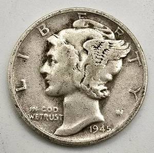 1945 S Mercury Dime Micro S FS-512 XF/AU You Grade it! 90% Silver Type Coin - Picture 1 of 5