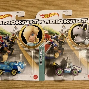 HOT WHEELS MARIOKART MARIO KART DRY BONES STANDARD KART & ROSALINA BIRTHDAY GIRL - Picture 1 of 9