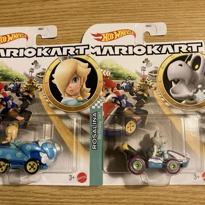 HOT WHEELS MARIOKART MARIO KART DRY BONES STANDARD KART & ROSALINA BIRTHDAY GIRL - Image 1 of 4