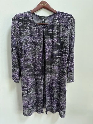 Kasper purple black silver open front cardigan size XL - Image 1 of 4