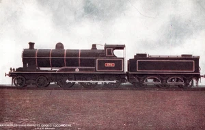 L & N.W. Railway England Six Coupled Bogie Express Goods Engine Vintage Postcard - Picture 1 of 2