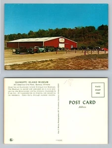 Quincy, IL-Illinois Quinsippi Insel Auto Museum Szene Postansicht Vintage Postkarte - Bild 1 von 1