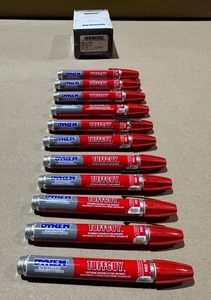 11x Pack DYKEM TUFF GUY 44819 Medium Tip Truly Permanent Ink Marker in Red - Picture 1 of 17