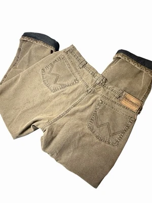 Wrangler Rugged Wear Jeans Mens 38x32 Rugged Wear Flannel Lined Y2K Work Pants - Image 1 of 4