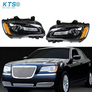 Fit For Chrysler 300 2011-2014 Headlight Assembly Halogen Type Black Right&Left - Bild 1 von 17