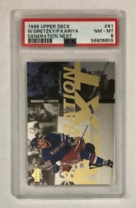 1996 Upper Deck Generation Next #X1 Wayne Gretzky /Paul Kariya PSA 8 HOF Low Pop