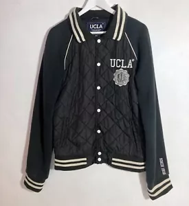 UCLA Varsity Bomber Jacket Black Men's Medium University California - Picture 1 of 13