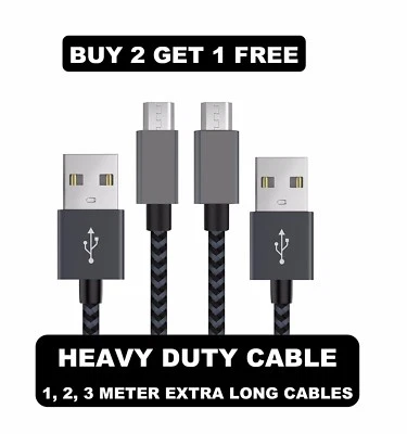 PARA Samsung Galaxy Note 1/2/3/4/5 -- Cable cargador sincronización de datos de carga micro USB Foto 1 de 4