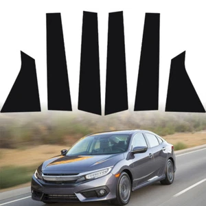 For Honda Civic Hatchback 2016 2017 2018 2019 2020 2021 Pillar Posts Window Trim - Picture 1 of 14