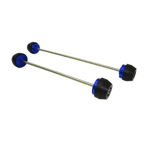 Front & Rear Axle Fork Guard Crash Sliders Blue Fit 2016-2018 YAMAHA MT-10 FZ-10 - Picture 1 of 1