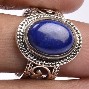 ThanksGiving Jewelry Lapis Lazuli Gemstone Ring Size 9 925 Sterling Silver 28440
