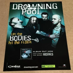 Drowning Pool - Let the Bodies Hit the Floor - 2001 Promo Print Page Ad - Picture 1 of 1