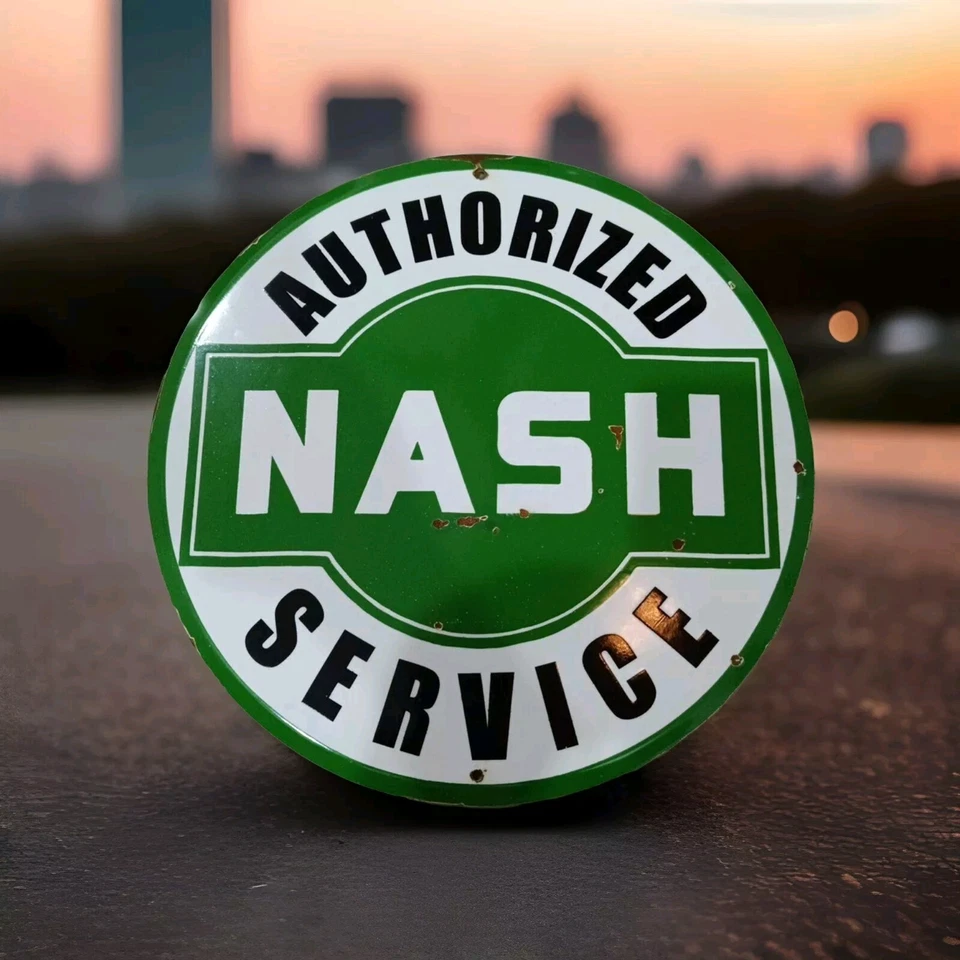 Vintage NASH Authorized Service not Porcelain 1950'S Era - Image 1 of 4