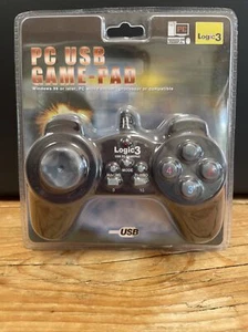 Logic 3 USB PC Gamepad Controller mit Turbo Button Schwarz - Brandneu/Versiegelt - Bild 1 von 3