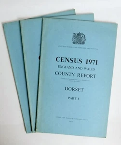 Census COUNTY report DORSET 1971 Parts 1, 2 & 3 all vg - Picture 1 of 1