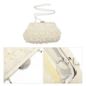 Bolso de Perlas Banquete Bolsos de Mujer para Damas Boda Bolso sin asas Noche - Imagen 1 de 12