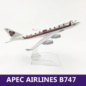 APEC AIRLINES B747 16CM Dragon-Boat Print Diecast Aircraft Passenger Plane Model - Picture 1 of 5