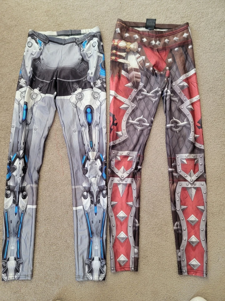 2 Pair Of Cosplay Robot Leggings. World Of WARCRAFT & Wild Bangarang Size M - Image 1 of 4