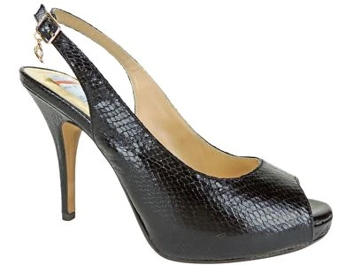 Thalia Sodi Women's Camilla Slingback Pumps Black Snake Size 10 M - Image 1 of 4