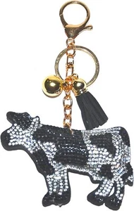 Popfizzy Cow Keychain, Purse Charm, Backpack Keyring - Picture 1 of 10