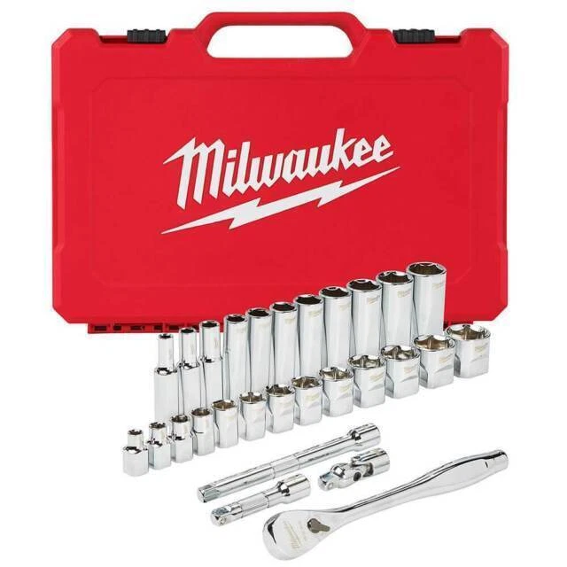 Milwaukee 48-22-9408 3/8 inch Drive Ratchet & Socket Set