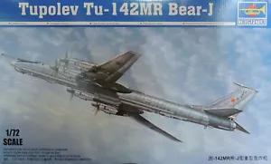 SOVIET TUPOLEV TU-142MR BEAR-J TRUMPETER 1:72 SCALE PLASTIC MODEL AIRPLANE KIT - Picture 1 of 3