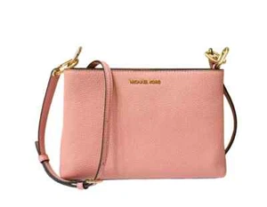 Michael Kors Trisha Triple Compartment Shoulder Crossbody Bag 35H1G9TC8L Rose. - Picture 1 of 5