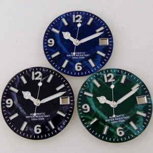 29mm Marble Texture Pattern Watch Parts Dial Fit NH35A NH36A Automatic Luminous - Picture 1 of 17