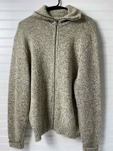 Vintage LL Bean Wolle Fischer durchgehender Reißverschluss Pullover Herren Medium/Large - Bild 1 von 5