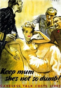 Póster de arte de guerra Keep Mum she's not tan dumb impresión - Imagen 1 de 1