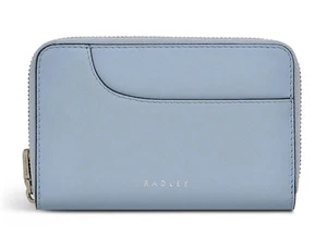 RADLEY BLUE LEATHER ZIP AROUND PURSE WALLET NEW!!! - Picture 1 of 4