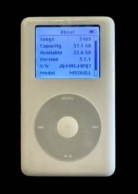 40GB Apple толщиной назад iPod: 4-го поколения монохромный A1059: новый аккумулятор - Изображение 1 из 4