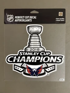 Washington Capitals Stanley Cup 2018 Champ NHL 8x8 calcomanía troquelada Wincraft ¡¡NUEVA!!! - Imagen 1 de 2