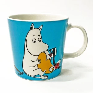 Arabia Finland Moomin Moomintroll Carpenter Turquoise Blue Ceramic Coffee Mug - Picture 1 of 5