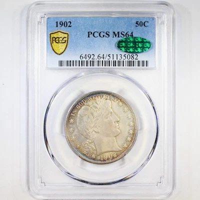 1902 50C PCGS/CAC MS64 - Barber Half Dollar - Image 1 of 4