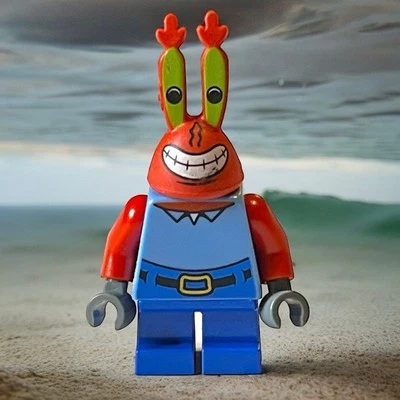 LEGO Minifigure Mr. Krabs Large Grin SpongeBob SquarePants Collectible - Image 1 of 4