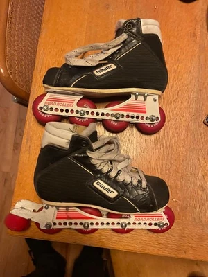 Bauer Road Rollers size 7/8.5 US first inline skates xtra rare - Image 1 of 4