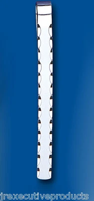 Silver Tie Slide Clip Sterling Silver Men's 5mm Diamond Cut Edge Hallmarked - Image 1 of 3